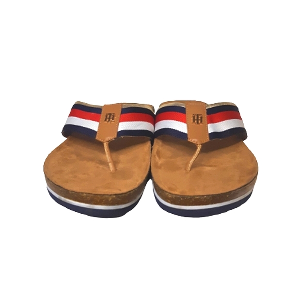 Tommy Hilfiger Grayce Cork Thong Slide Sandal with Stripes Flip Flop - Picture 3 of 10
